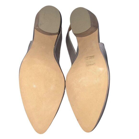 Miz Mooz Women's Aurora block stacked heel Pumps graphite gray women’s 39 - Picture 10 of 14